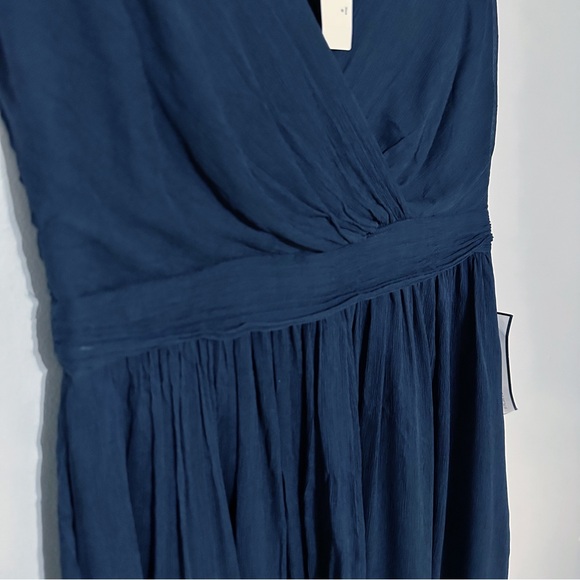 NWT J.Crew Mirabelle Silk Chiffon Dress in Navy - Picture 5 of 9
